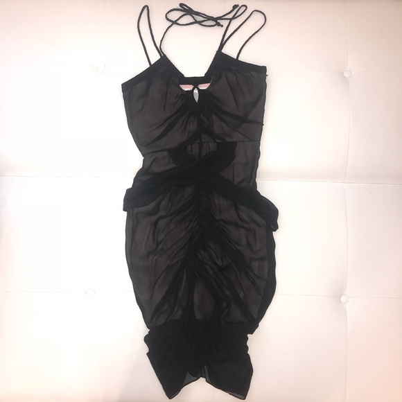 DVF Chiffon Party Dress Sz 4 - Picture 2 of 7